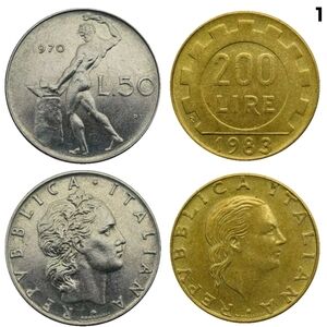 Italian Lira Coin Collection - Silver and Gold